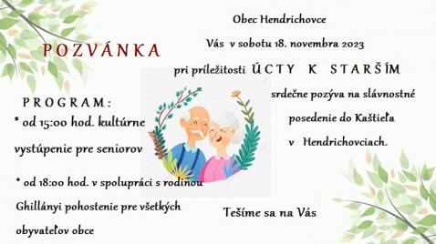 Úcta k starším - pozvánka